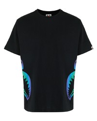 T-shirt girocollo stampata nera di A Bathing Ape