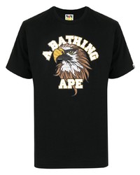 T-shirt girocollo stampata nera di A Bathing Ape