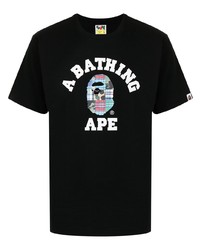 T-shirt girocollo stampata nera di A Bathing Ape