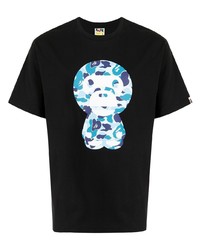 T-shirt girocollo stampata nera di A Bathing Ape