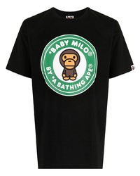 T-shirt girocollo stampata nera di A Bathing Ape