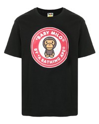 T-shirt girocollo stampata nera di A Bathing Ape