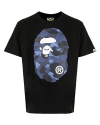 T-shirt girocollo stampata nera di A Bathing Ape