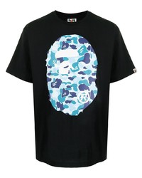 T-shirt girocollo stampata nera di A Bathing Ape