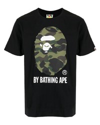 T-shirt girocollo stampata nera di A Bathing Ape