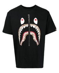 T-shirt girocollo stampata nera di A Bathing Ape