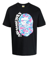 T-shirt girocollo stampata nera di A Bathing Ape