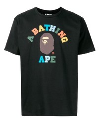 T-shirt girocollo stampata nera di A Bathing Ape