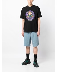 T-shirt girocollo stampata nera di AAPE BY A BATHING APE