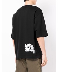 T-shirt girocollo stampata nera di AAPE BY A BATHING APE