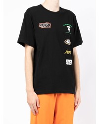 T-shirt girocollo stampata nera di AAPE BY A BATHING APE