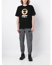 T-shirt girocollo stampata nera di AAPE BY A BATHING APE