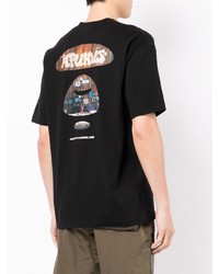 T-shirt girocollo stampata nera di AAPE BY A BATHING APE