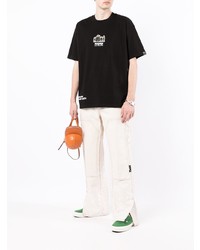 T-shirt girocollo stampata nera di AAPE BY A BATHING APE