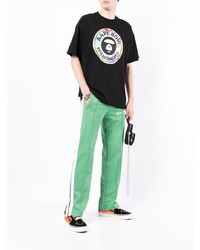 T-shirt girocollo stampata nera di AAPE BY A BATHING APE