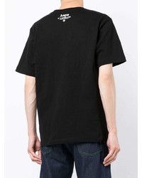 T-shirt girocollo stampata nera di AAPE BY A BATHING APE