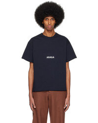 T-shirt girocollo stampata nera di ABAGA VELLI