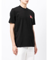 T-shirt girocollo stampata nera di Dunhill