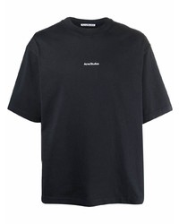 T-shirt girocollo stampata nera di Acne Studios