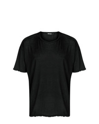 T-shirt girocollo stampata nera di Adaptation