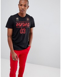 T-shirt girocollo stampata nera di Adidas Skateboarding