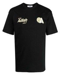 T-shirt girocollo stampata nera di Adish