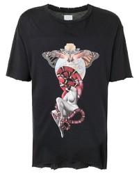 T-shirt girocollo stampata nera di Alchemist