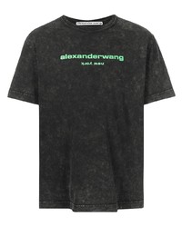 T-shirt girocollo stampata nera di Alexander Wang