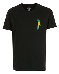 T-shirt girocollo stampata nera di Amir Slama