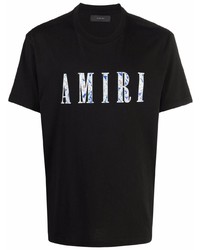 T-shirt girocollo stampata nera di Amiri