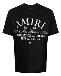 T-shirt girocollo stampata nera di Amiri