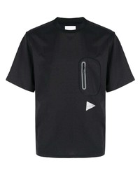T-shirt girocollo stampata nera di And Wander