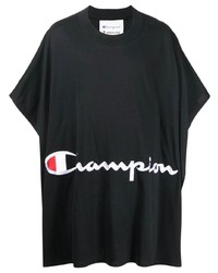 T-shirt girocollo stampata nera di Anrealage