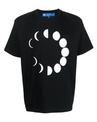 T-shirt girocollo stampata nera di Anrealage
