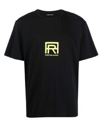 T-shirt girocollo stampata nera di Antonella Rizza