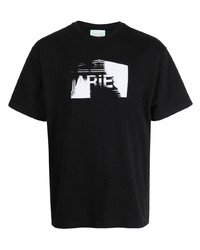 T-shirt girocollo stampata nera di Aries