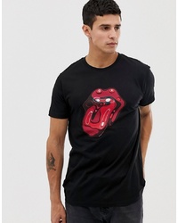 T-shirt girocollo stampata nera di ASOS DESIGN