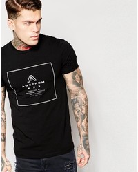 T-shirt girocollo stampata nera di Asos