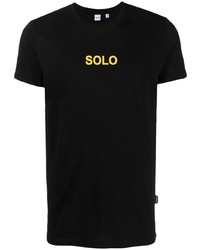 T-shirt girocollo stampata nera di Aspesi