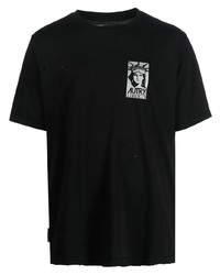 T-shirt girocollo stampata nera di AUTRY
