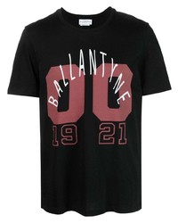 T-shirt girocollo stampata nera di Ballantyne