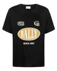 T-shirt girocollo stampata nera di Bally