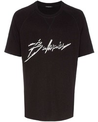 T-shirt girocollo stampata nera di Balmain