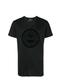 T-shirt girocollo stampata nera di Balmain