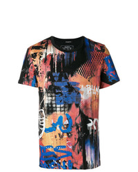 T-shirt girocollo stampata nera di Balmain