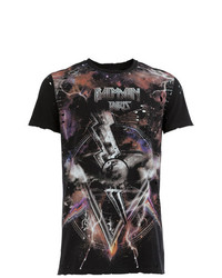 T-shirt girocollo stampata nera di Balmain