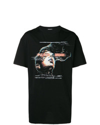 T-shirt girocollo stampata nera di Balmain