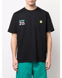 T-shirt girocollo stampata nera di BARROW