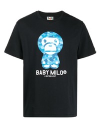 T-shirt girocollo stampata nera di BAPE BLACK *A BATHING APE®