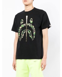 T-shirt girocollo stampata nera di A Bathing Ape